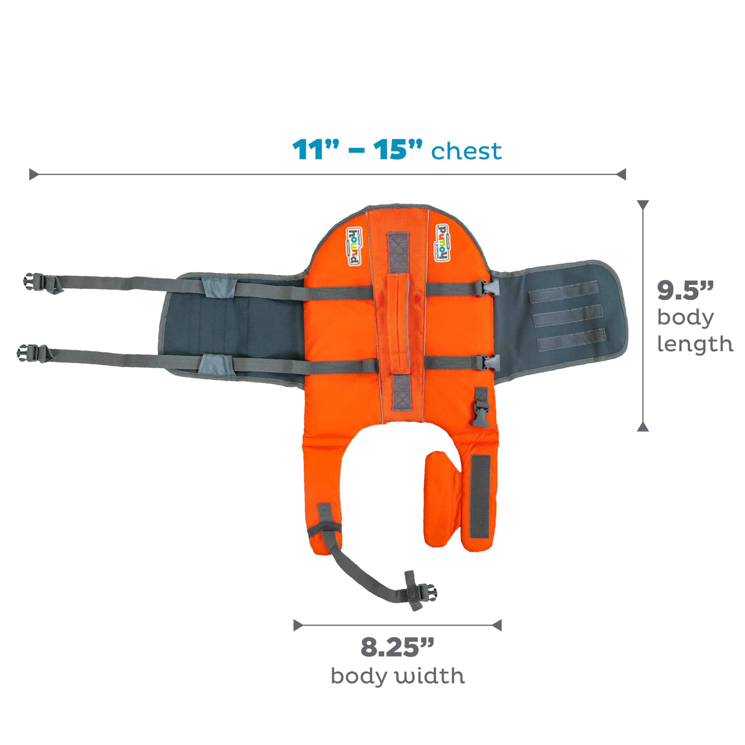 Outward Hound Granby Splash - Chaleco salvavidas para perros - Naranja - XS