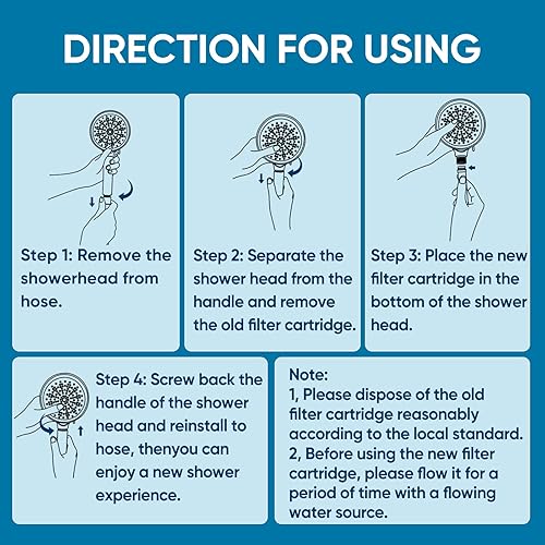 Miniatura 8 de Cobbe - Paquete de 2 filtros de repuesto para regadera de mano, filtros suavizante de agua para agua dura, eliminan el cloro, reducen la picazón en