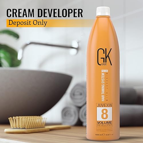 Miniatura 4 de Global Keratin GK HAIR - Crema profesional para el cabello, desarrollador de 8 volúmenes, 33.8 onzas líquidas para teñir el cabello, tinte de tóner