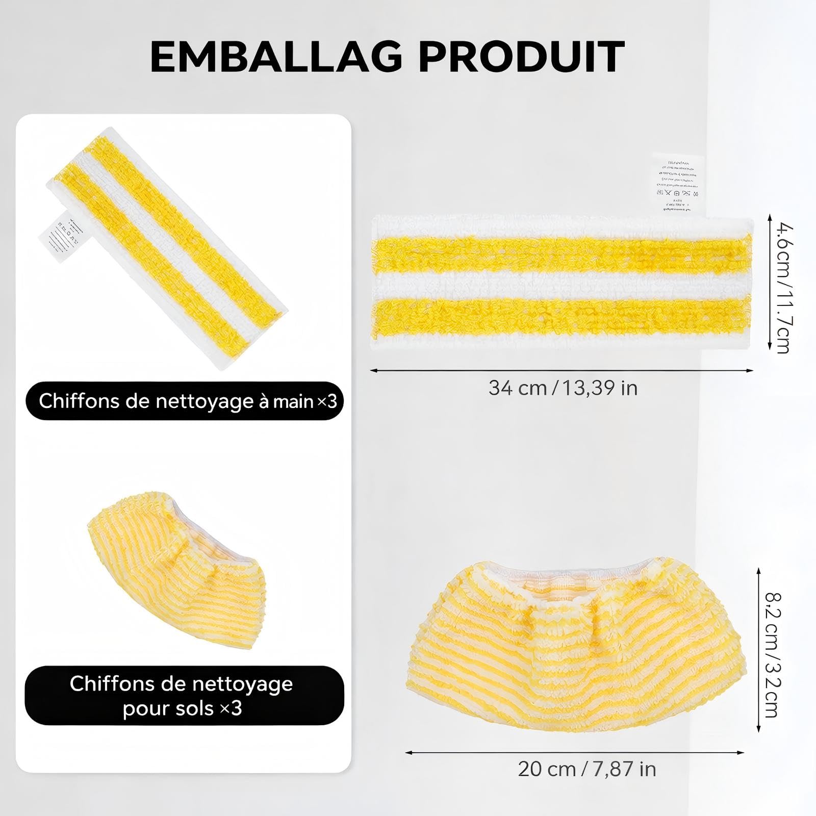 Lot De 6 Chiffons En Microfibre De Rechange Compatibles Avec Karcher EasyFix SC 1, SC 2, SC 3, SC 4, SC 5 – Accessoires Pour Nettoyeur Vapeur - 4