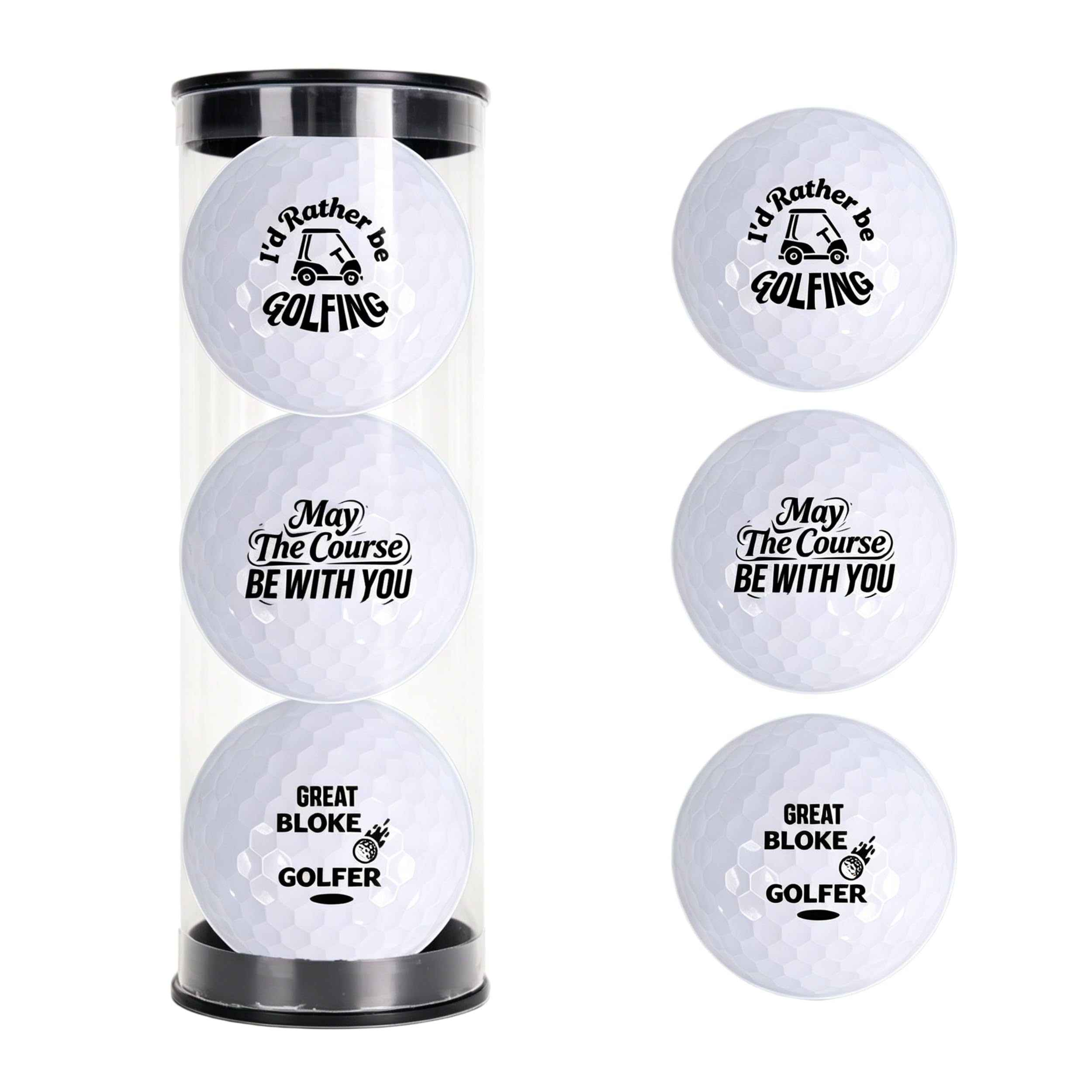 Zilaro Golf Gifts for Men,3-Pack Funny Golf Balls,Novelty Golfing Accessories for Men,Unusual Presents for Dad Husband Boyfriend Golfers, for Christmas Birthday Father's Day Secret Santa