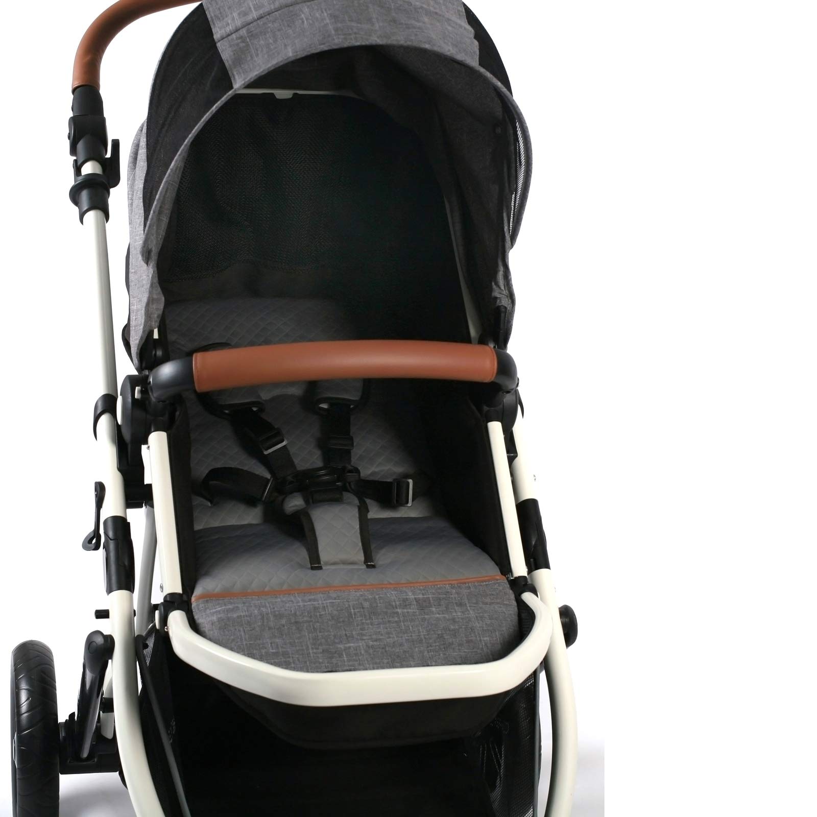 CHIC 4 BABY 177 21 - Passeggino combinato Torre, set con navicella, seggiolino sportivo e adattatore Maxi-Cosi, grigio