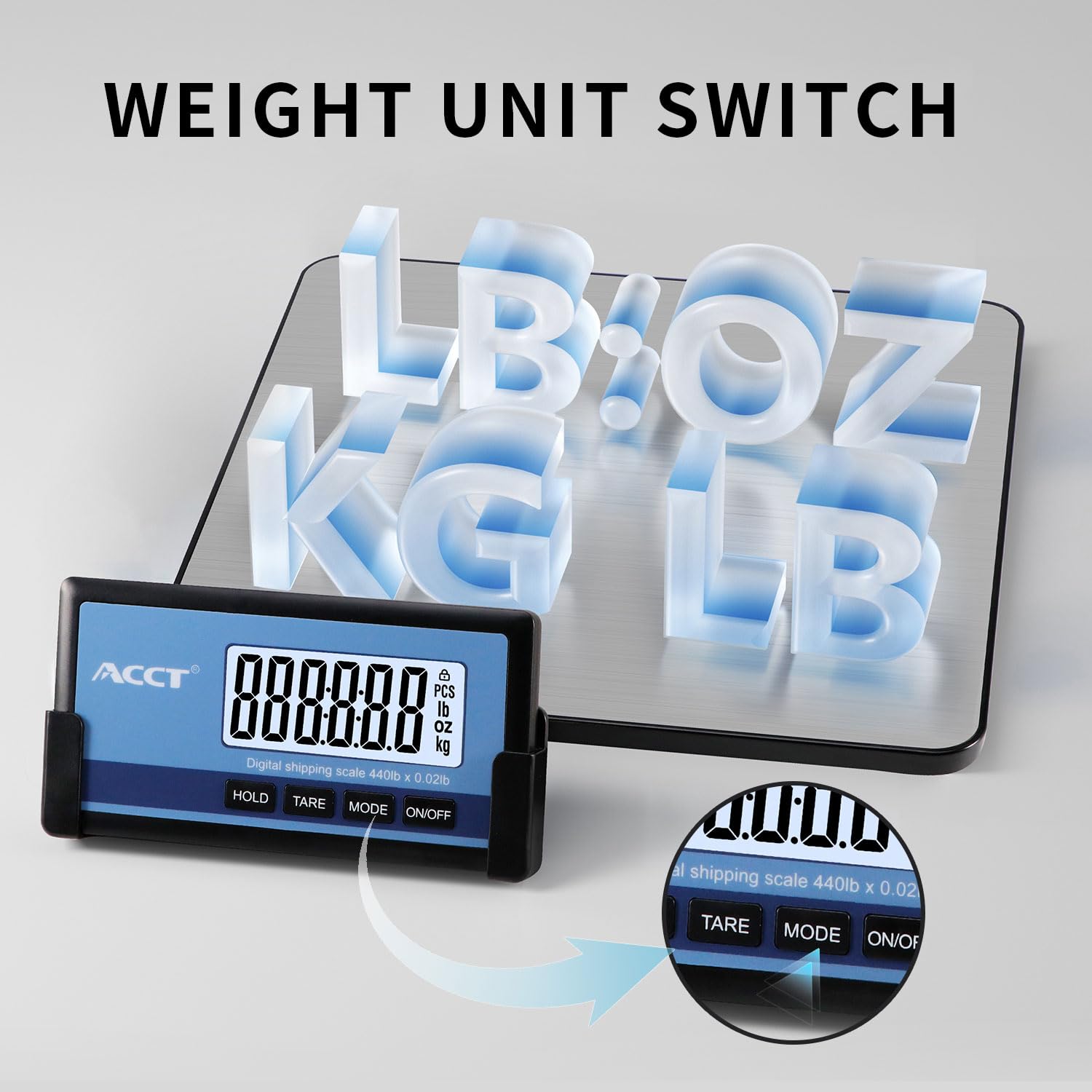 kabellose Paketwaage 440 Pfund/200 Kilogramm