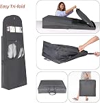 Univivi 72" Wedding Dress Bag with 12'' Gusseted 6 Pockets Long Garment Bag for Gowns,Hangable & Portable Trifold Bridal Dress Bag
