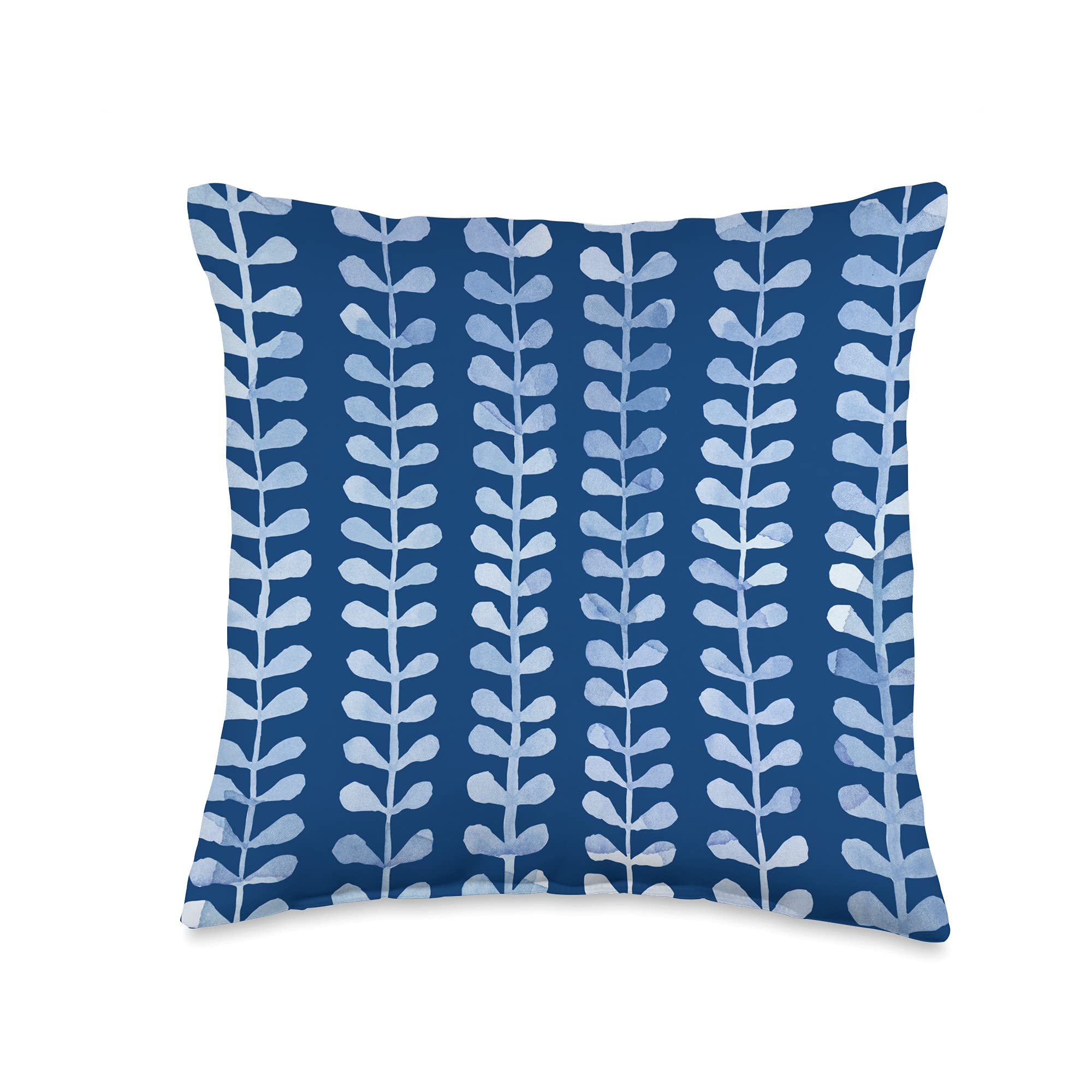 Madaket Lane Limited Edition Abstract Art Blue Tie Dye Abstract Art with a Mid Century Modern Design Throw Pillow, 16x16, Multicolor