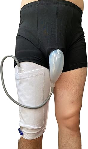 Miniatura 3 de Bolsa de orina masculina reutilizable para catéter, soporte para bolsa de orina portátil portátil para hombre, cintura elástica para inodoro,