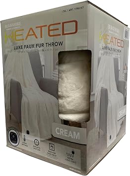Berkshire Life Heated Throw 1796167 Designed in New England Cream