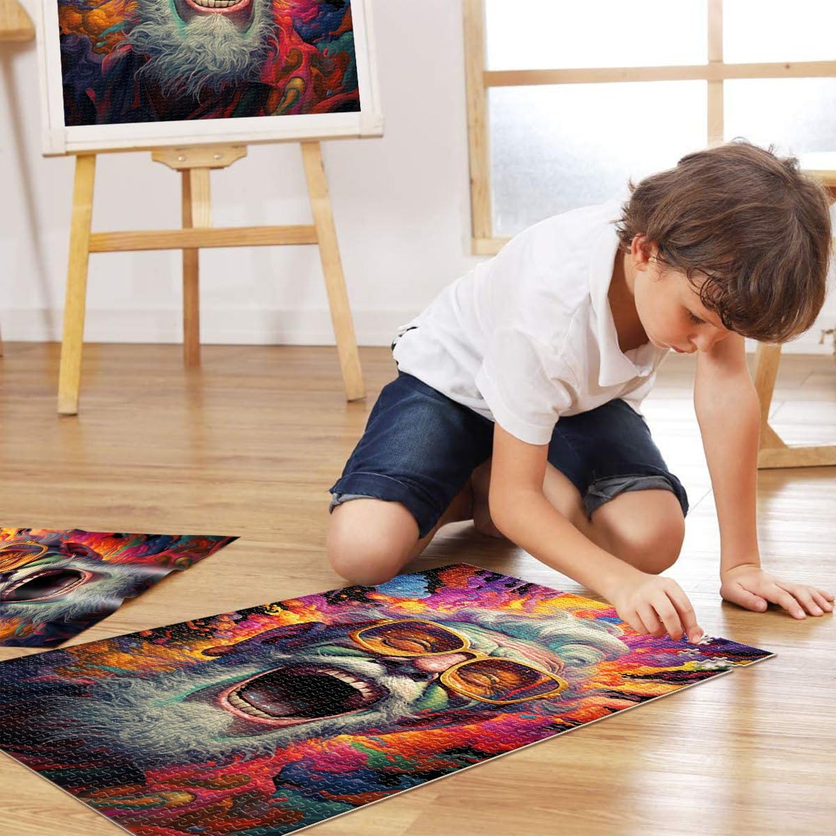 Puzzle per Adulti 2000 pezzi Vecchio Uomo Felice Gioco di Puzzle Stimolante Fantastici Regali e Giocattoli 27,56 "x 39,37" per Adolescenti da 14 Anni