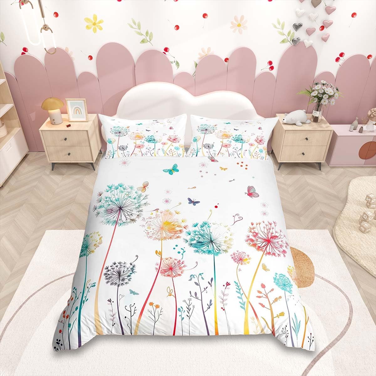 Parure respirante housse de couette pissenlit floral