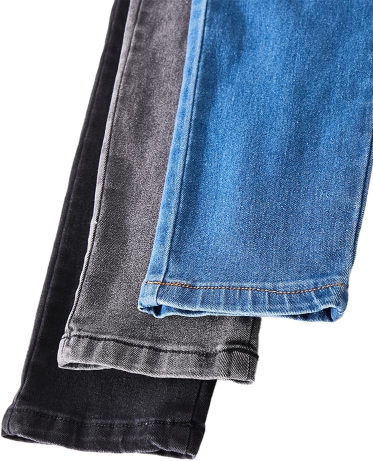 Nivne Tco Tween Boys 3pcs Skinny Jeans with Five Pockets Casual Slim Fit Kids Zipper Fly Denim Pants Set