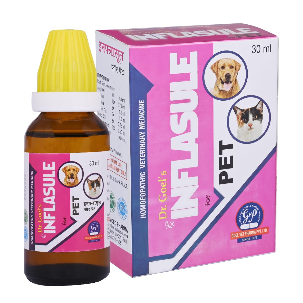 DR GOELS Inflasule Drops For Pets Homeopathic Remedy Treating Joint Inflammation&Swelling Shifting Pain Fast Relief No Side Effects(30Ml) (B0B19VJ57T) Amazon Price History, Amazon Price Tracker
