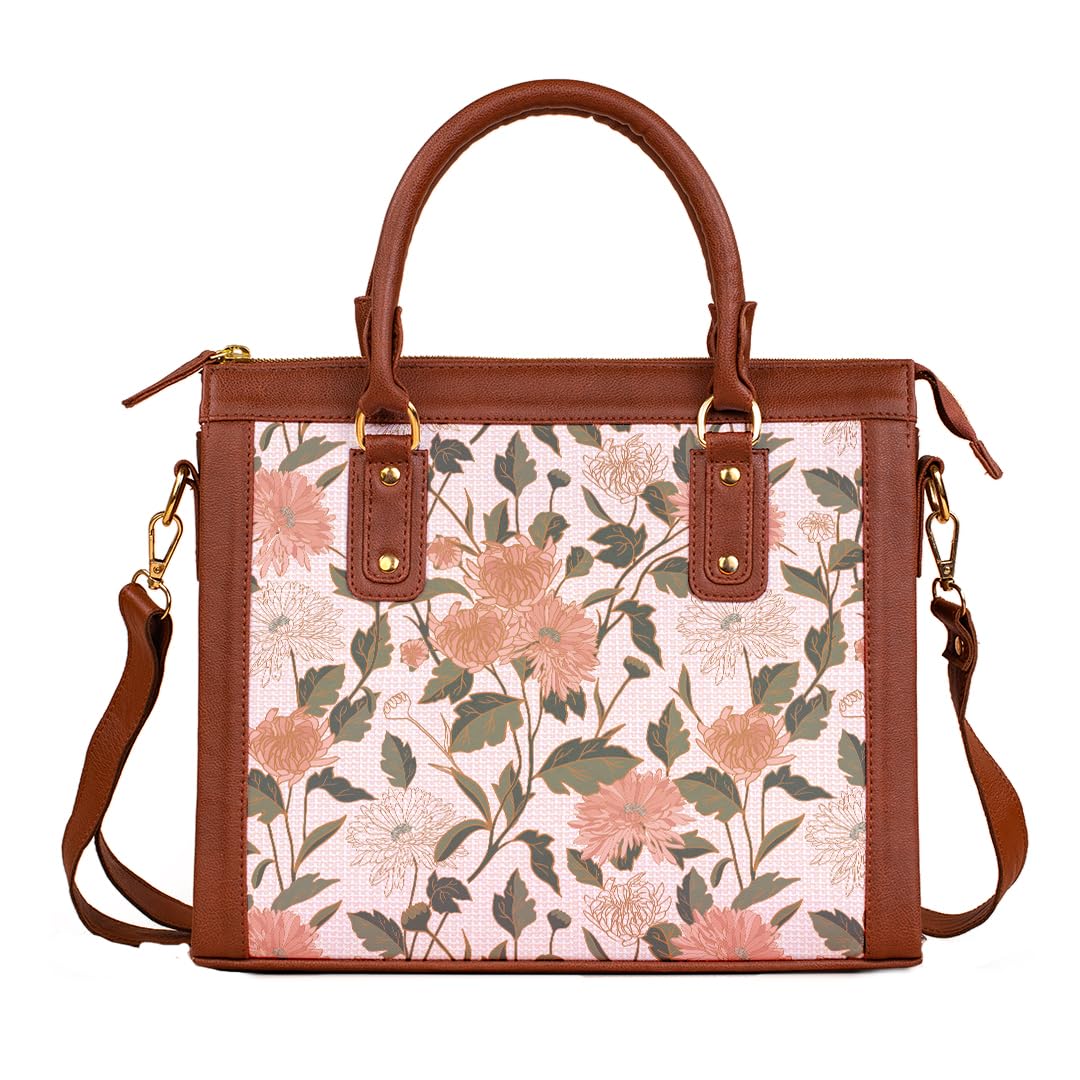 Kalankit Women Satchel Handbag | Top-Handle Satchel Handbag For Women With Detachable & Adjustable Sling Strap | Printed Handcrafted Vegan Leather Party Handbag | (B0CY5G9J26) Amazon Price History, Amazon Price Tracker