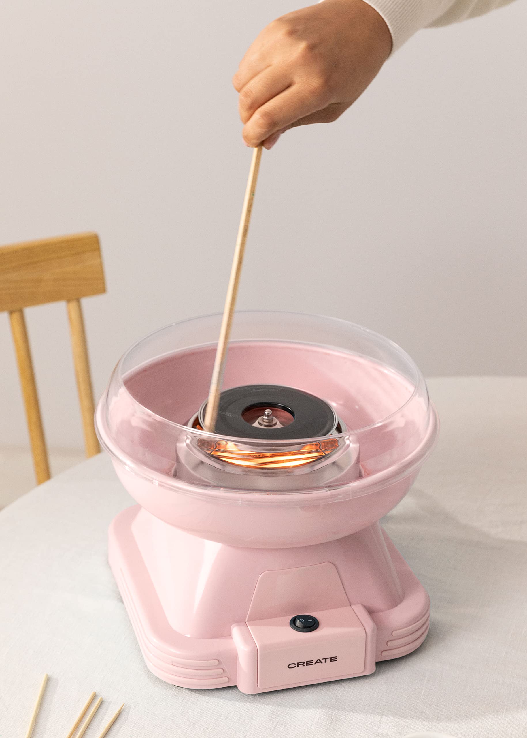 CREATE/COTTON CANDY MAKER/Machine à barbe à papa Rose / 500W