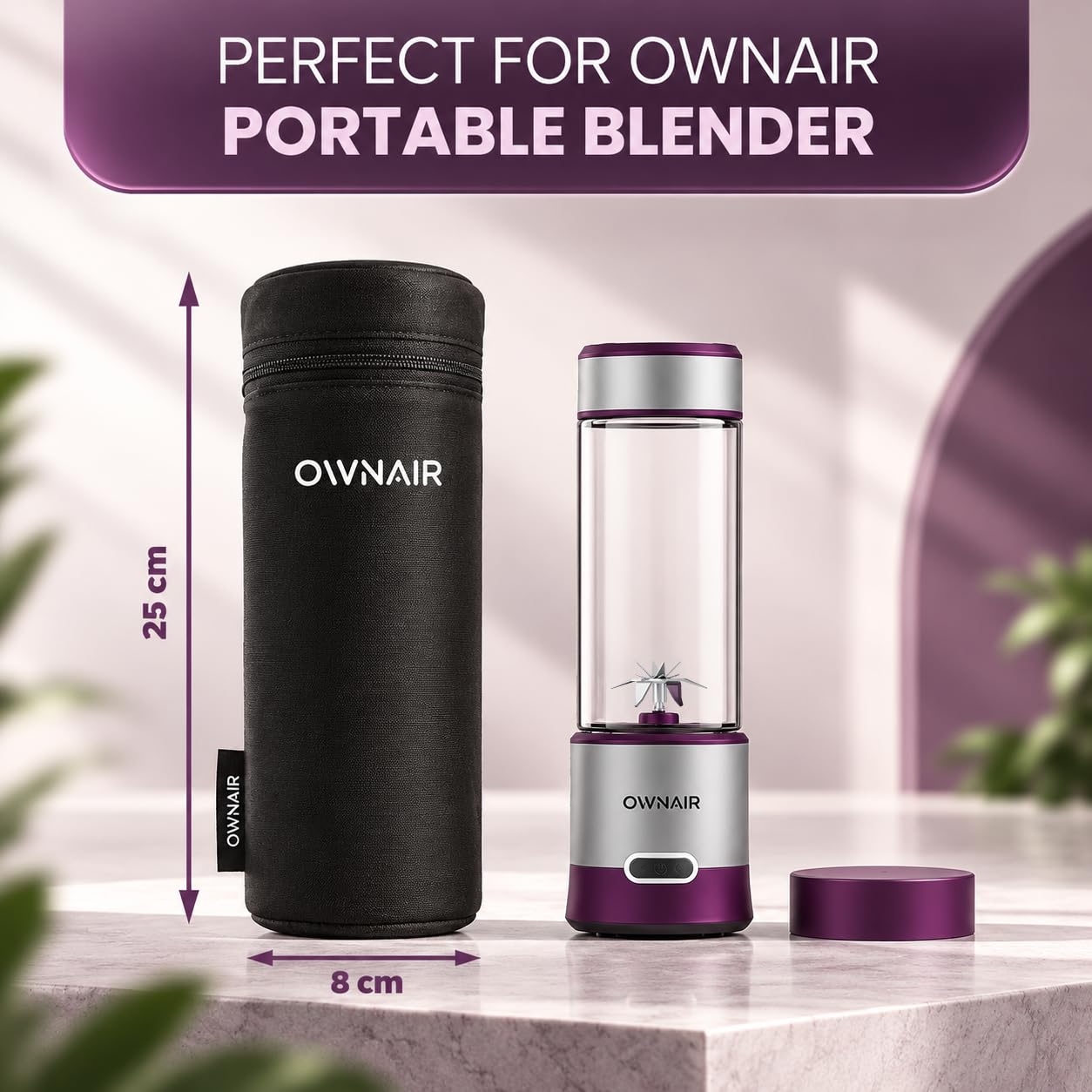 OWNAIR Insulated Sleeve Portable Mixer Bag | Durable, Sleek & Functional Protective Carrying Case for OWNAIR Blender | Appliance Not Included | Black — Amazon image 5