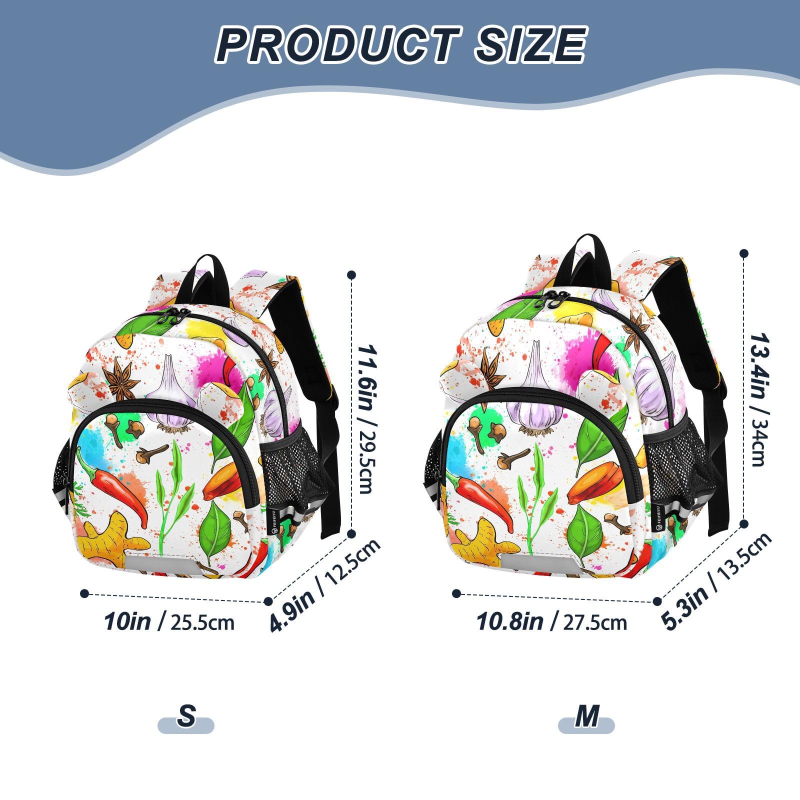 Garlic Pepper Colorful Splatter Toddler Harness Backpack for Boys Girls 3-6 Years Kids Backpack with Anti Lost Safety Leash Baby Protection Backpack for Walking Travel Preschool