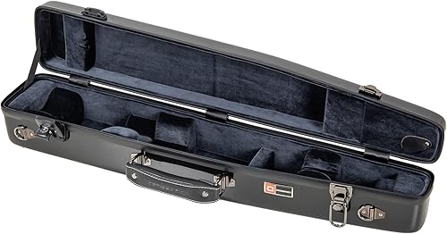 Miniatura 87 de Crossrock Funda recta para saxofón soprano de grado profesional, color azul zafiro, bloqueo TSA, protección Elite, correas desmontables