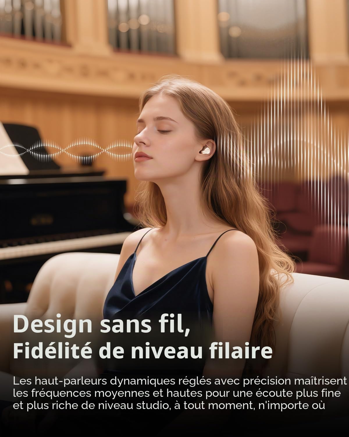 SoundPEATS H3 Écouteurs Hi-FI sans Fil Réducteur de Bruit [VGP2025], 3 Drivers (2BA+DD 12mm), LDAC & aptX Lossless, Audio Hi-Res, Snapdragon Sound, ANC Hybride 55dB, 37H