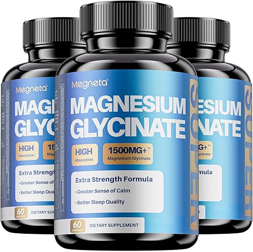 Miniatura 4 de Glicinato de magnesio – Suplemento de magnesio de alta absorción con vitamina B6, D3 y pimienta negra – Promueve la calma, la relajación y un mejor