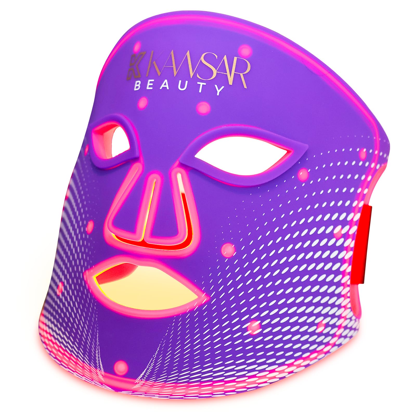 Maschera a LED con luce a 7 colori e NIR - Dispositivo di terapia con luce rossa a raggi infrarossi per uomini e donne con protezione e telecomando | Terapia a luce rossa per la rigenerazione della