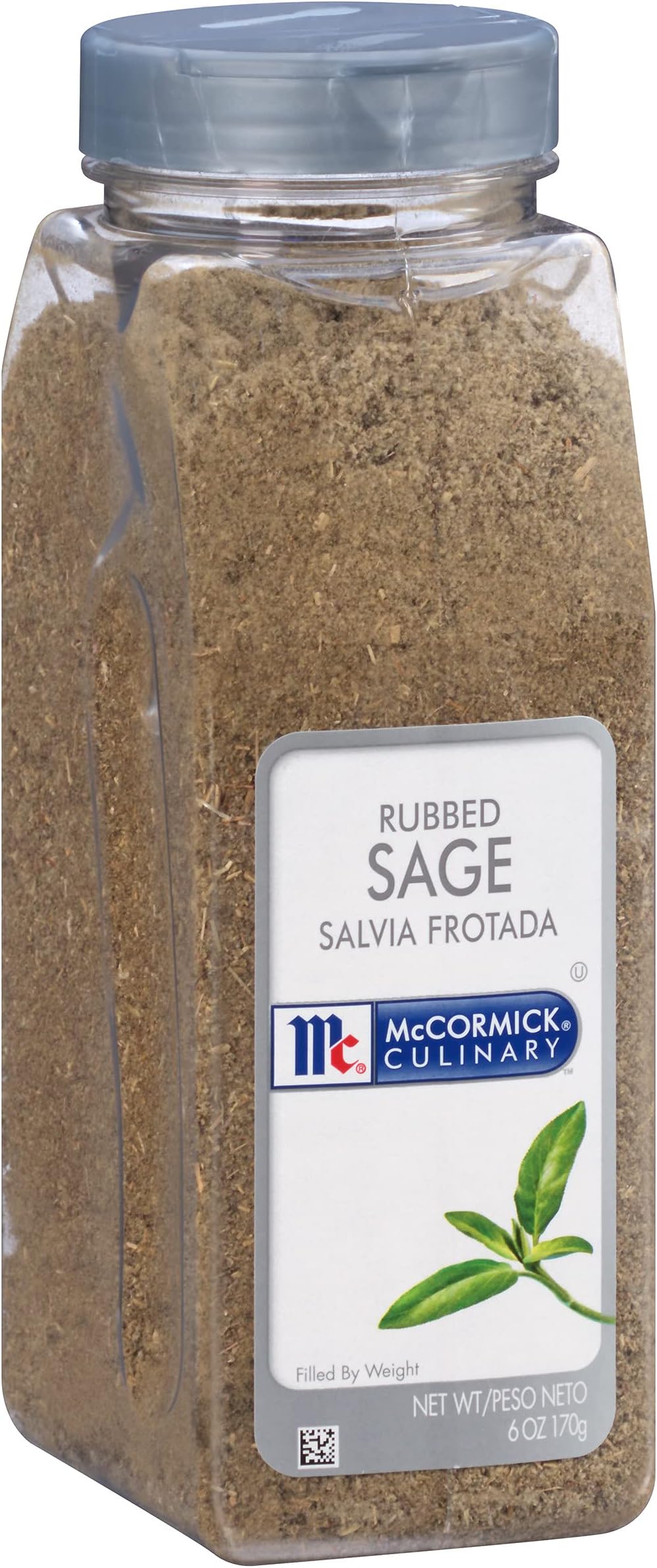 McCormick Culinary Rubbed Sage, 6 oz - One 6 Ounce Container of Bulk Rubbed Sage Seasoning, Perfect in Stuffing, Poultry and Pork Dishes