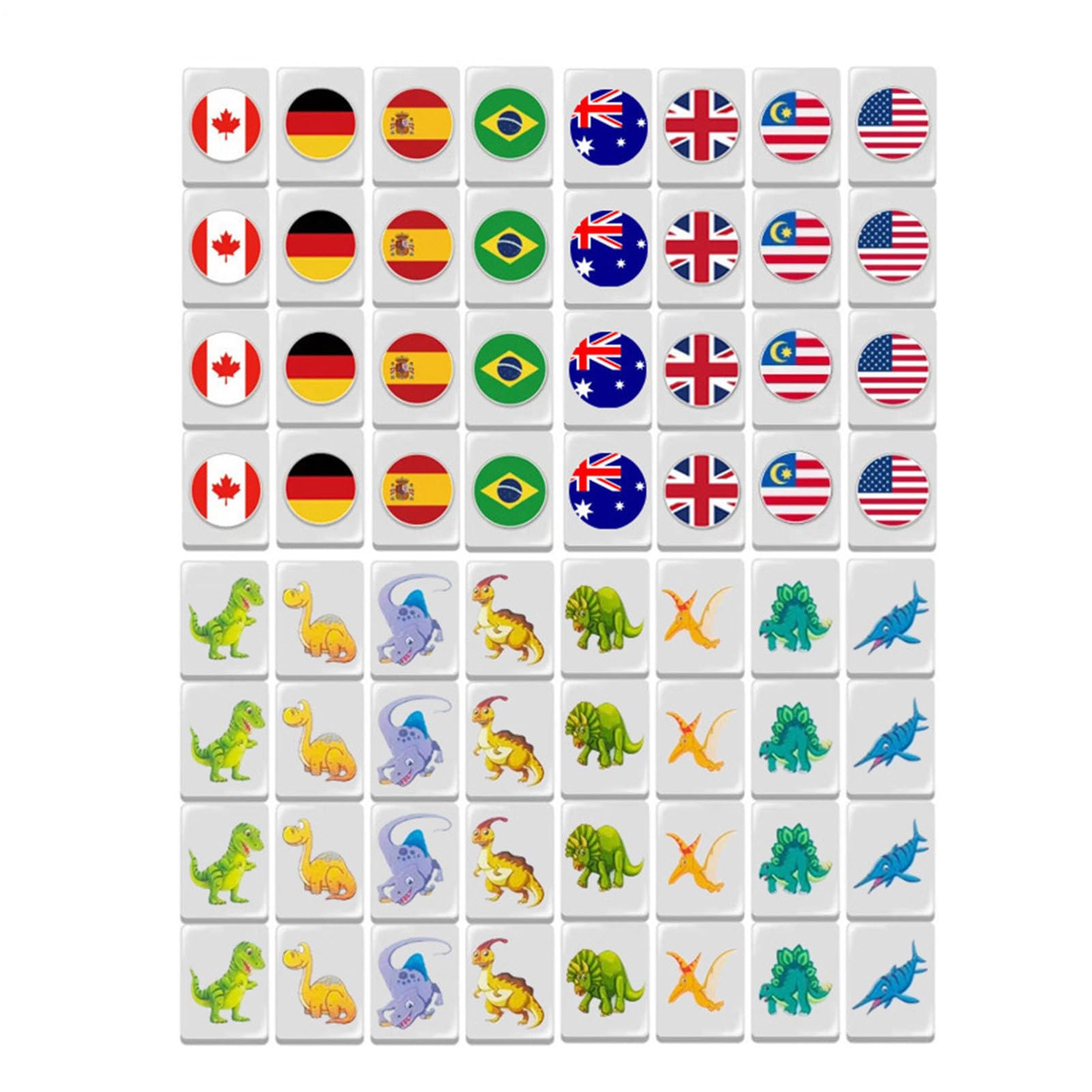 Juego de Mahjong, Juego de Mahjong de viaje | 65 juegos de azulejos con | patrón de bandera | Juegos de mesa familiares de Seaside Escape, juegos de familiares, bloques de azulejos fijados para