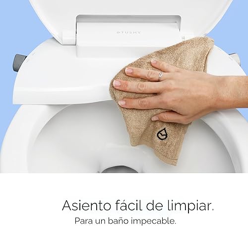 Miniatura 8 de TUSHY Wave Asiento de inodoro de bidé no eléctrico  Diseño alargado elegante, liberación rápida para fácil limpieza  Lavado frontal y trasero