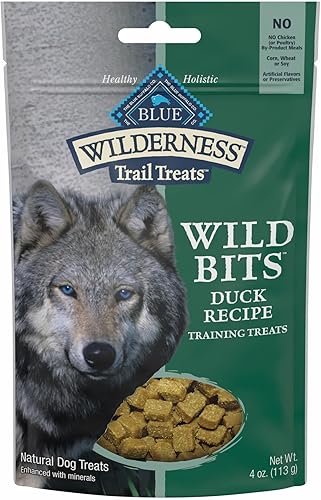 Blue Buffalo Wilderness Trail Treats Wild Bits - Premios de entrenamiento suaves y húmedos para perros, con alto contenido de proteínas, receta de