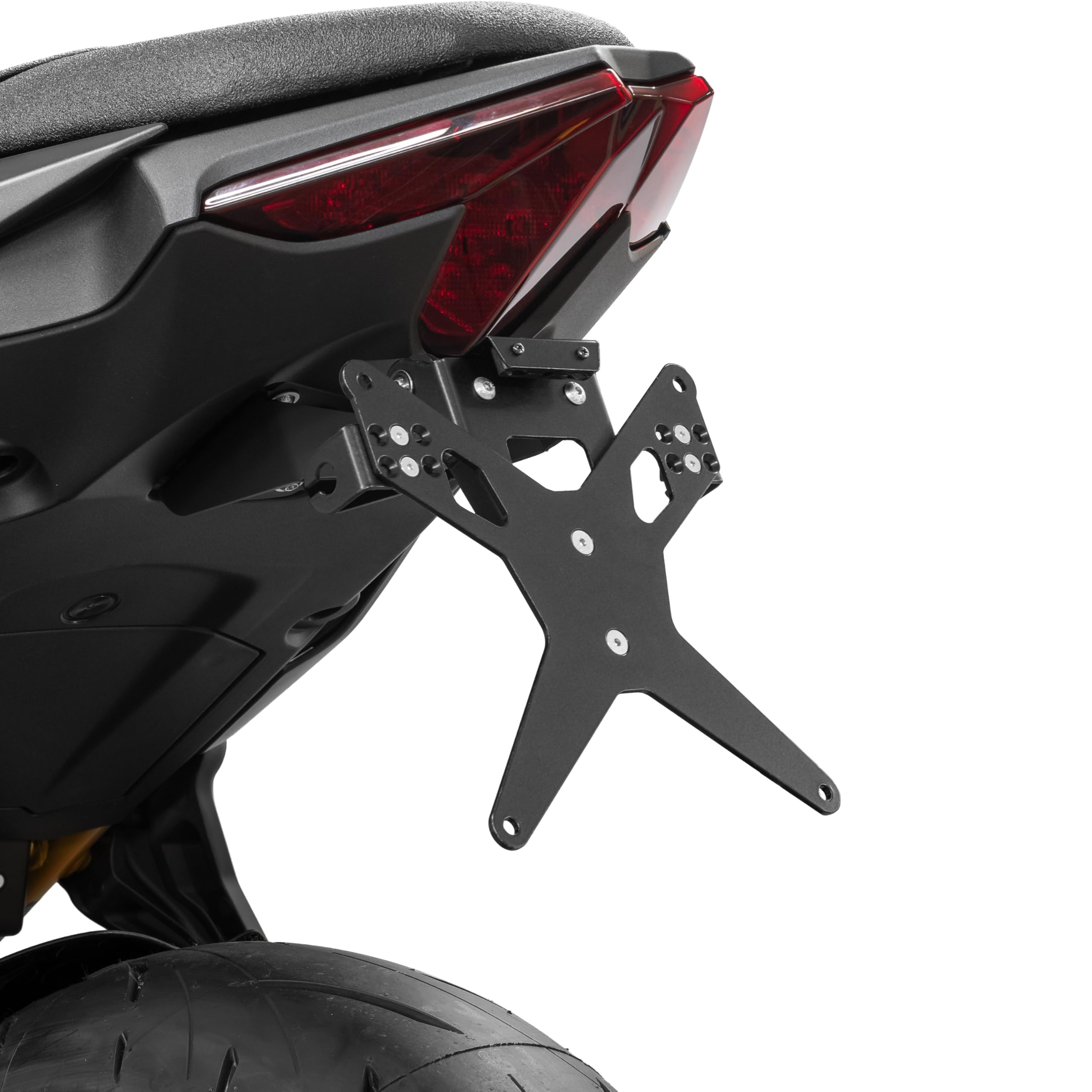 ZIEGER X-Line - Portatarga posteriore compatibile con: Kawasaki Z650S
