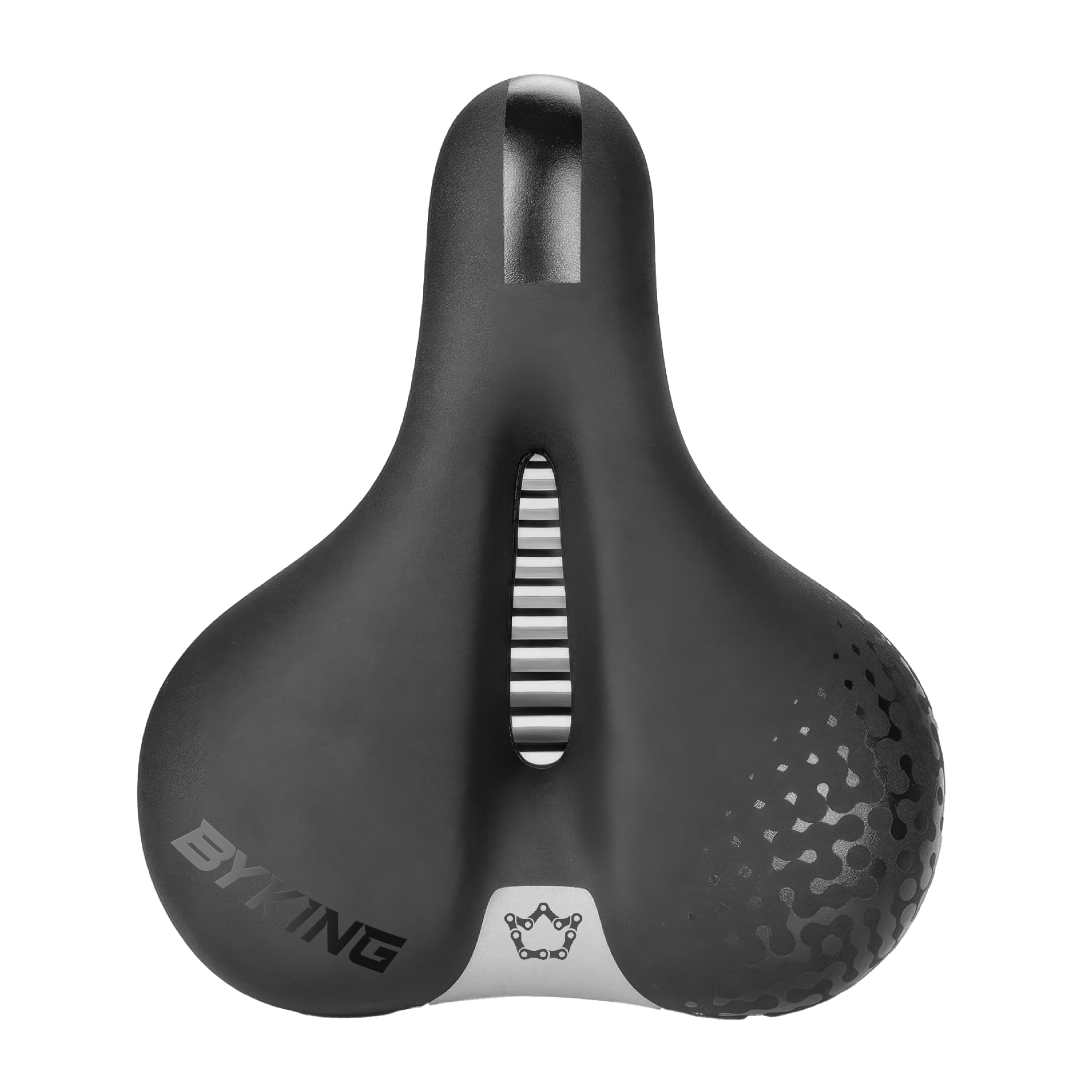 BYKING Bike Saddle, Wide Padded Bicycle Seat, Soft, Comfortable Cushion for Men & Women, Wide Memory Foam Cycle Seat Replacement