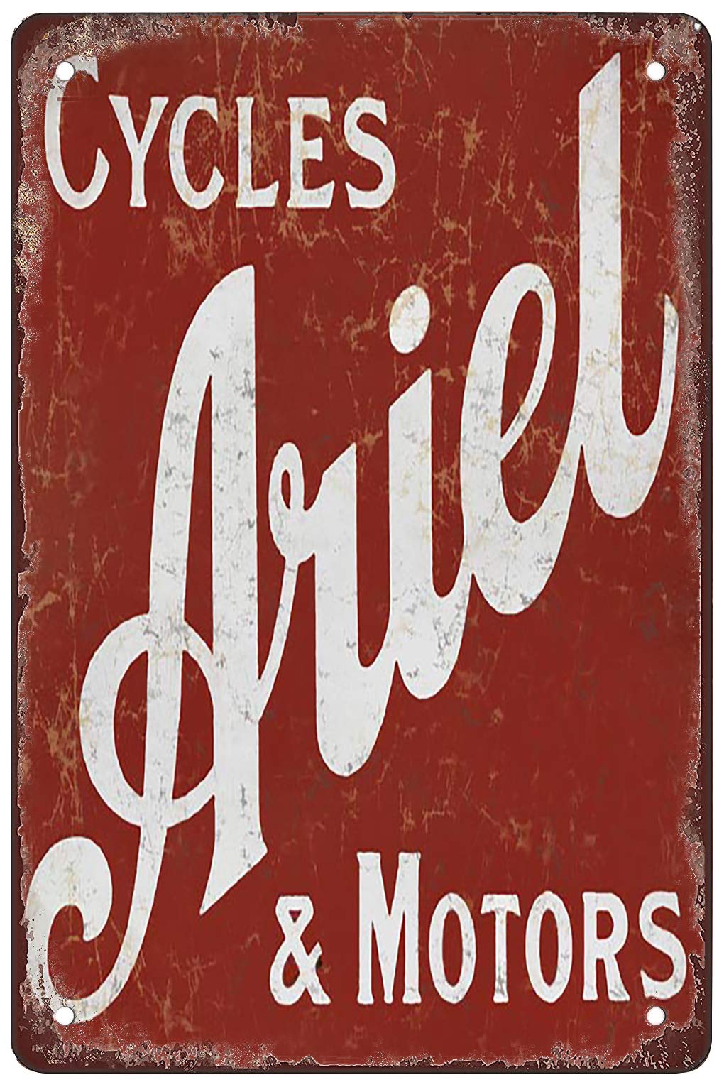 ILYIBGO Ariel Motorcycles Reproduction Garage Shop Metal Sign Vintage Metal Tin Sign for Men Women,Wall Decor for Bars,Restaurants,Cafes Pubs,12x8 Inch