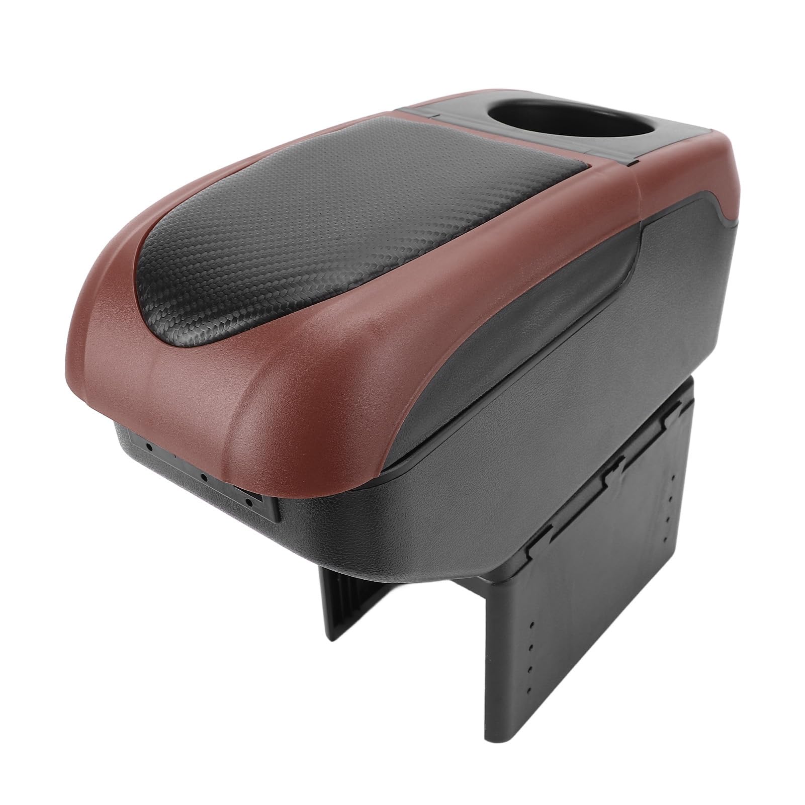 Uniwersalny Organizer w Podłokietniku Samochodowym, Schowek na konsolę samochodową, Automatyczny Schowek w Podłokietniku, Schowki w z 6 Portami USB do ładowania i regulowaną prowadnicą,