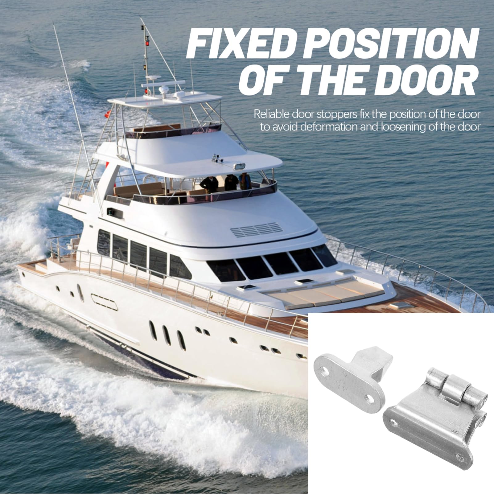 BESPORTBLE Cerradura de Puerta de Acero Inoxidable Cerraduras Soporte de Puerta Marina Cable Protector de Pared Botes picaporte Puerta Interior manillas Puertas Interior Tope de Puerta Pulido
