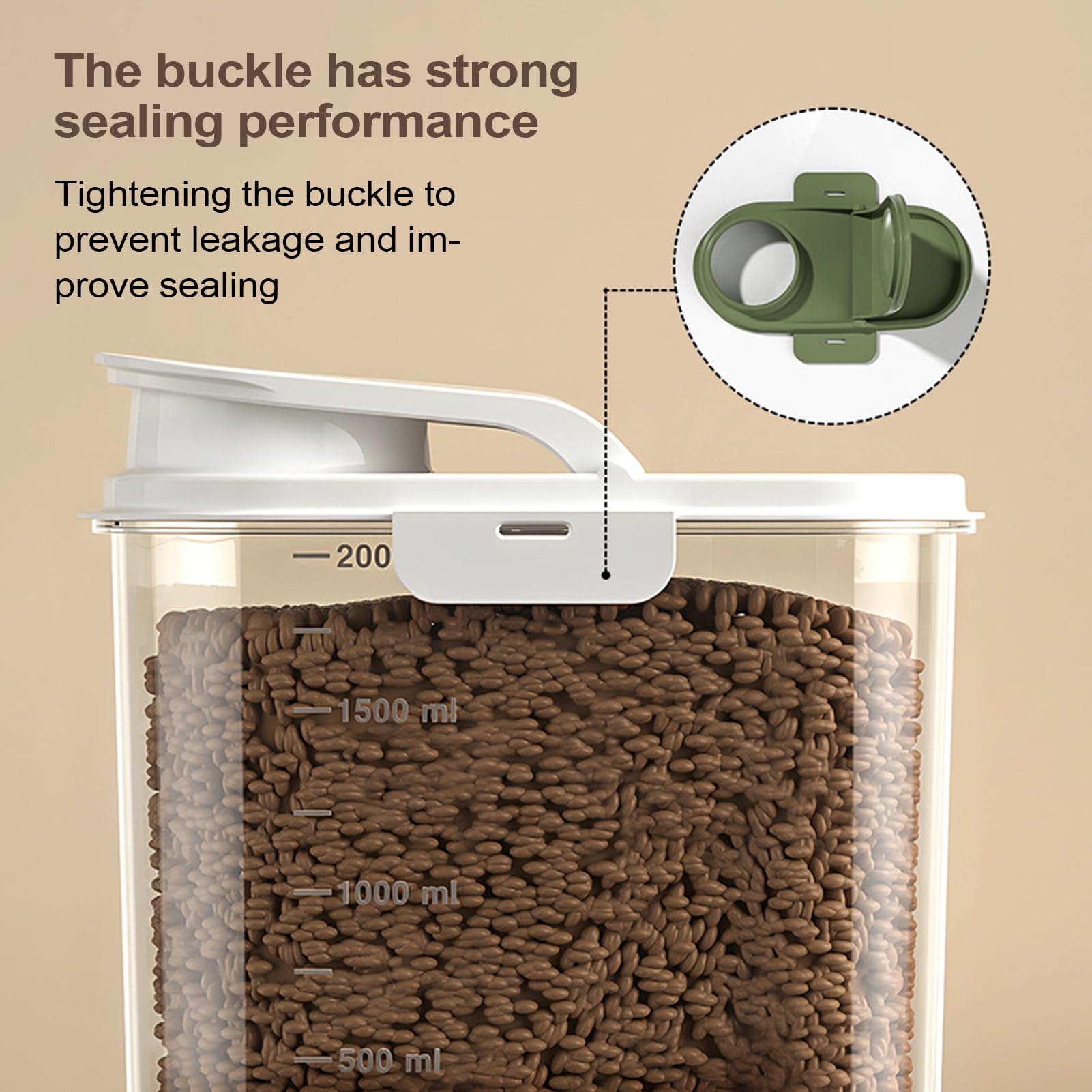 Boîte De Rangement Pour Nourriture De Chat - Récipients pour Croquettes avec Couvercles Étanches | Bac Organisateur 2L Avec Couvercle Pour Garde-Manger Snacks Friandises Pour Chat Riz Céréales