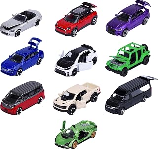 Majorette Auto Showroom Premium (1 Modellauto) - Spielzeugauto aus Metall mit Freilauf, Federung & zu öffnenden Teilen, zufällige Auswahl aus verschiedenen Autos für Kinder ab 3 Jahre, 7,5 cm