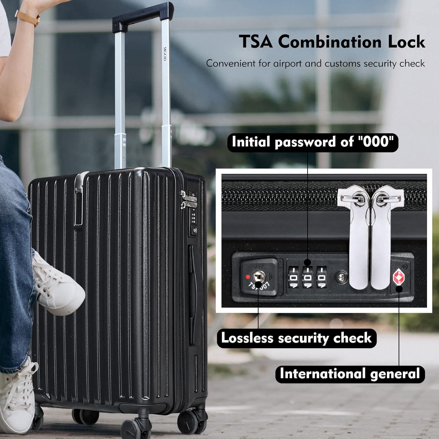 20 Inch Carry On Luggage 22x14x9 Airline Approved, PC Lightweight luggage with Spinner Wheels, 20 Inch Hardside Luggage Carry on with TSA Lock Hard Shell Suitcase for Travel