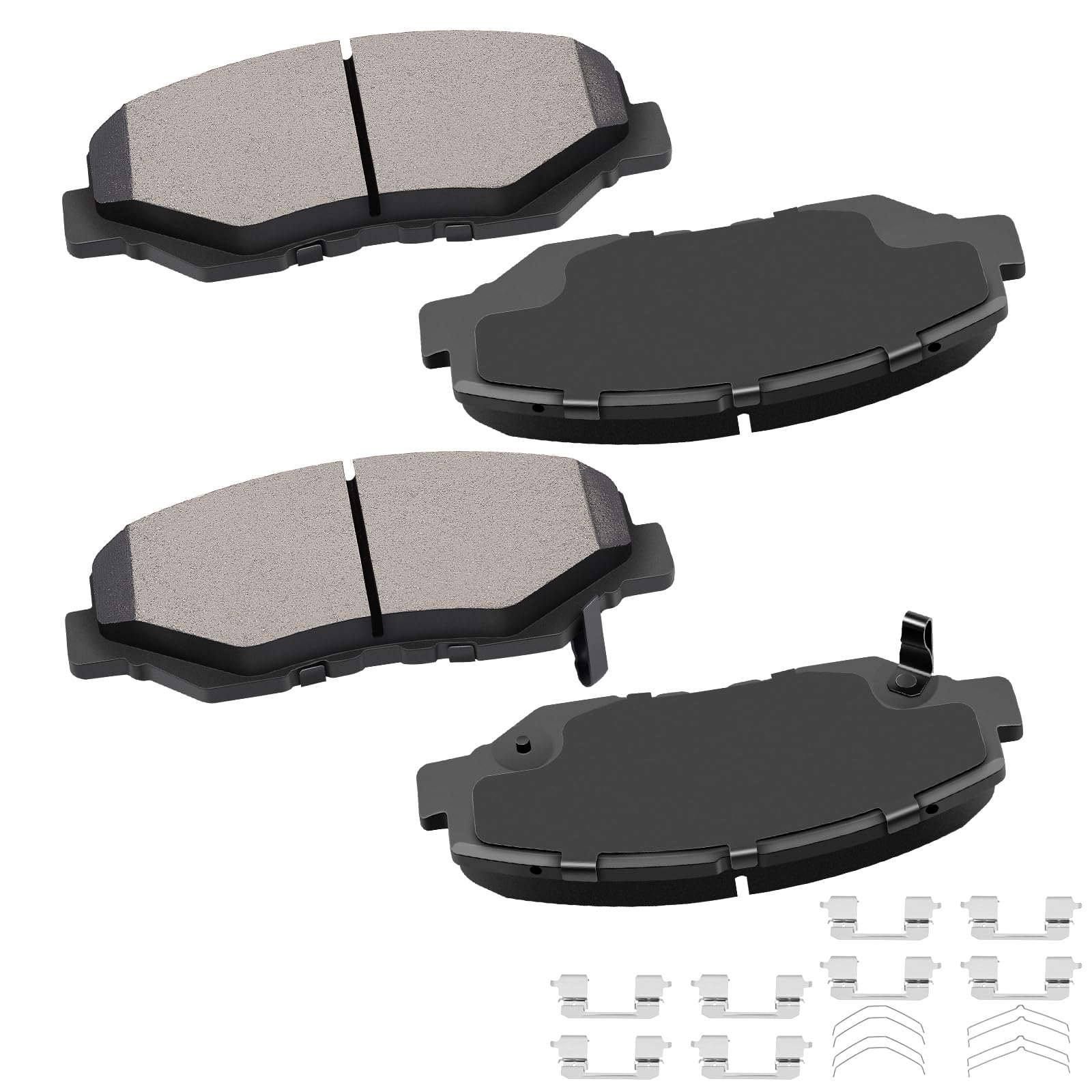cciyu D914 Brake Pads w/Hardware Front Disc Brake Pad Set