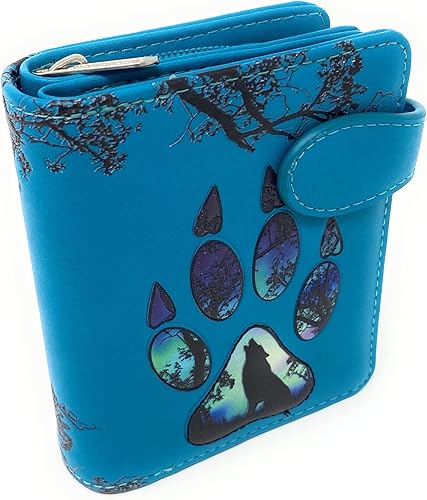 Fruzelg Shag Wear Wolf Paw - Cartera pequeña para mujer, color verde azulado, Color verde azulado., M, Moderno