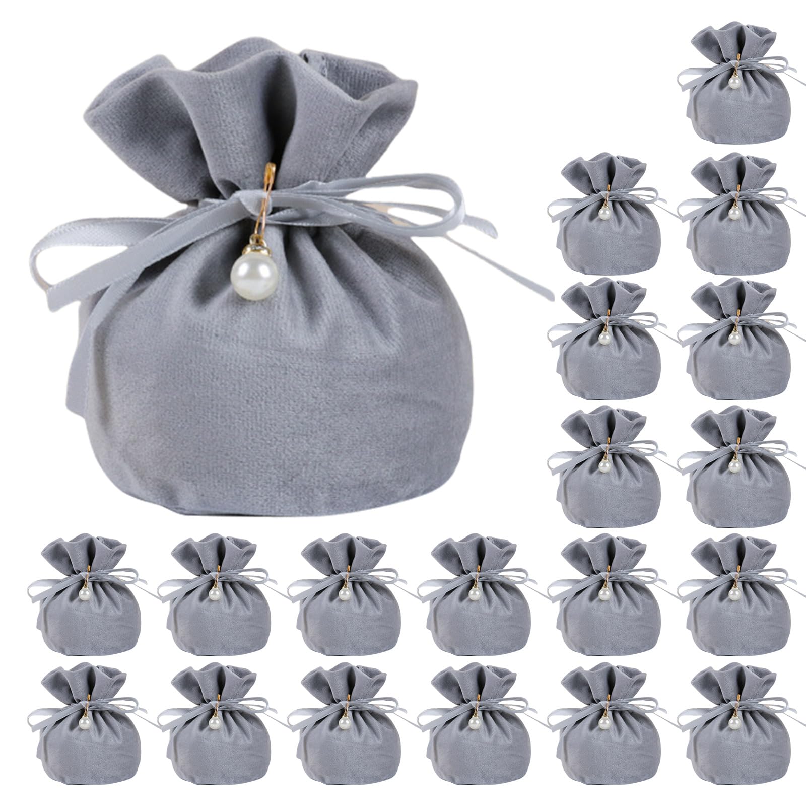 Yhplxyuus 20Pieces Elegant Plush Candy Bags Gift Pouches Soft Plush Candy Pouches for and Gift Storage At Celebration Bags