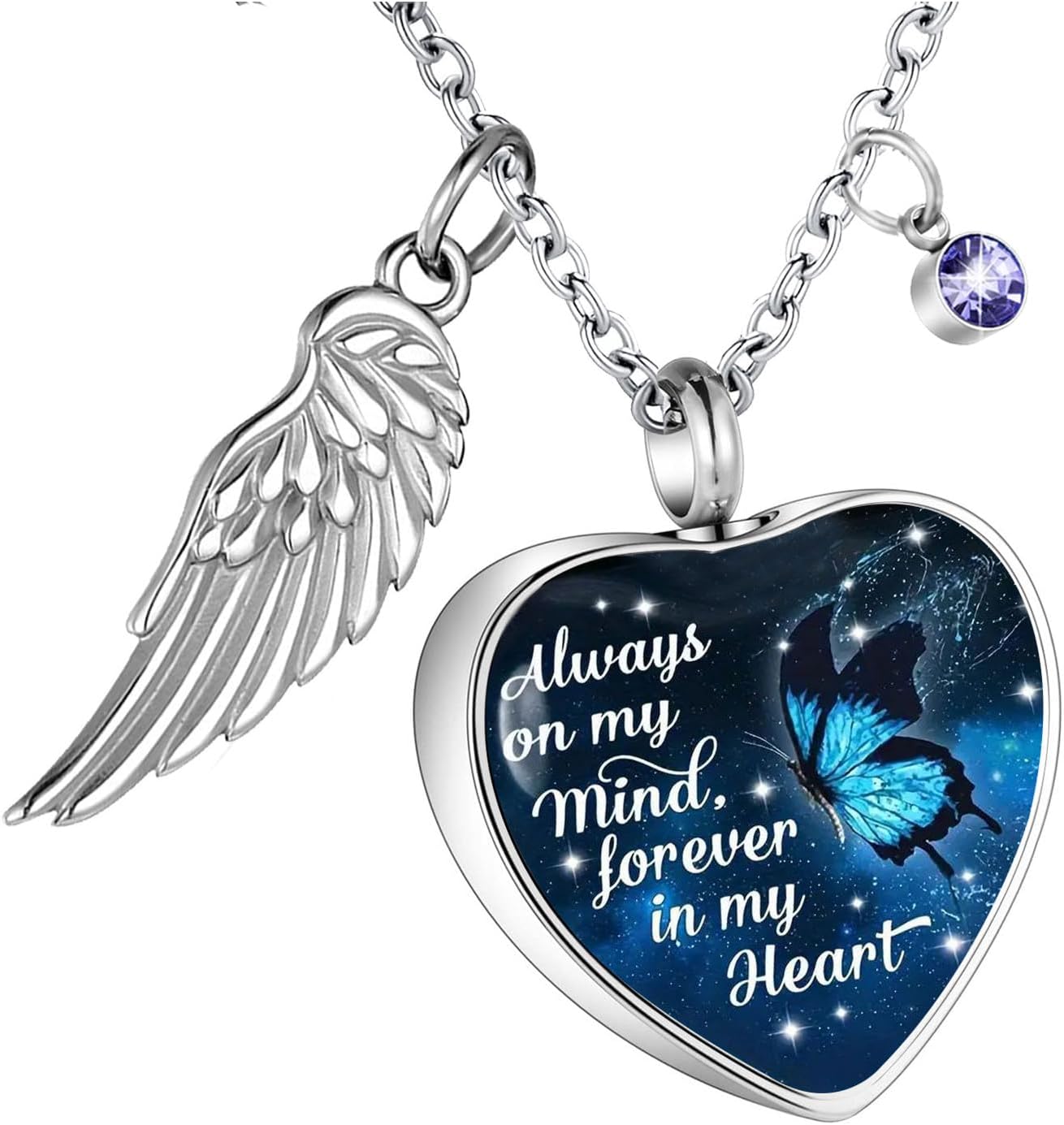 Heart Cremation Urn Necklaces Ashes Jewelry for Women Men Memorial Human Ashes Pendant