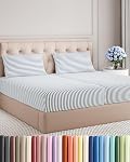 Queen Size 4 Piece Sheet Set - Comfy Breathable & Cooling Sheets - Hotel Luxury Bed Sheets for Women & Men - Deep Pockets, Easy-Fit, Extra Soft & Wrinkle Free Sheets - White Oeko-Tex Bed Sheet Set