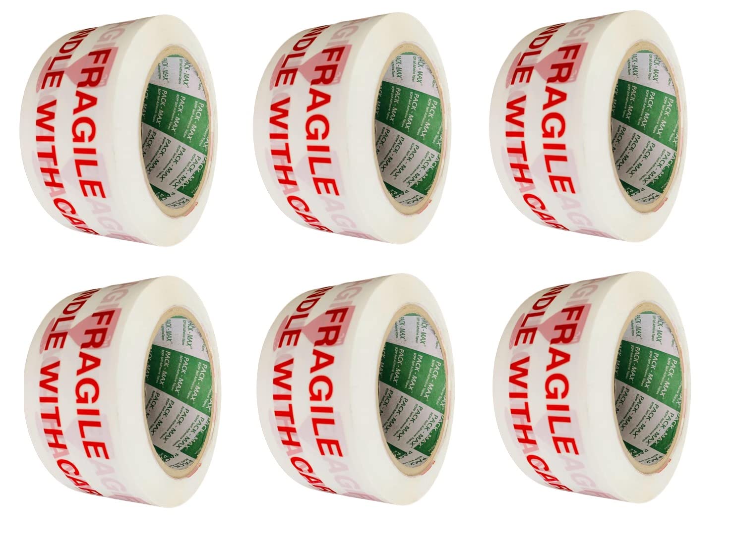 PackMax® (Pack Of-6) Handle With Care/Fragile Printed (2 inch x 100 mtrs) Strong Adhesive Packaging tape, 40 Microns, for E-Commerce and Multipupose Use (B0C89SFQFH) Amazon Price History, Amazon Price Tracker