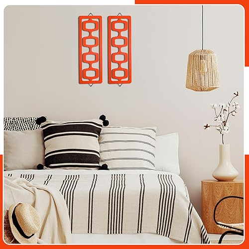 Miniatura 6 de CroBlissful 2 piezas de arte de pared moderno de mediados de siglo, decoración elegante de mediados de siglo, escultura abstracta de pared, paneles