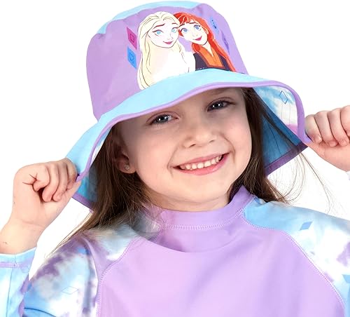 Miniatura 2 de Disney Cubo para niñas, Frozen para niños de 3 a 4 años y sombrero de sol para niños de 5 a 8 años