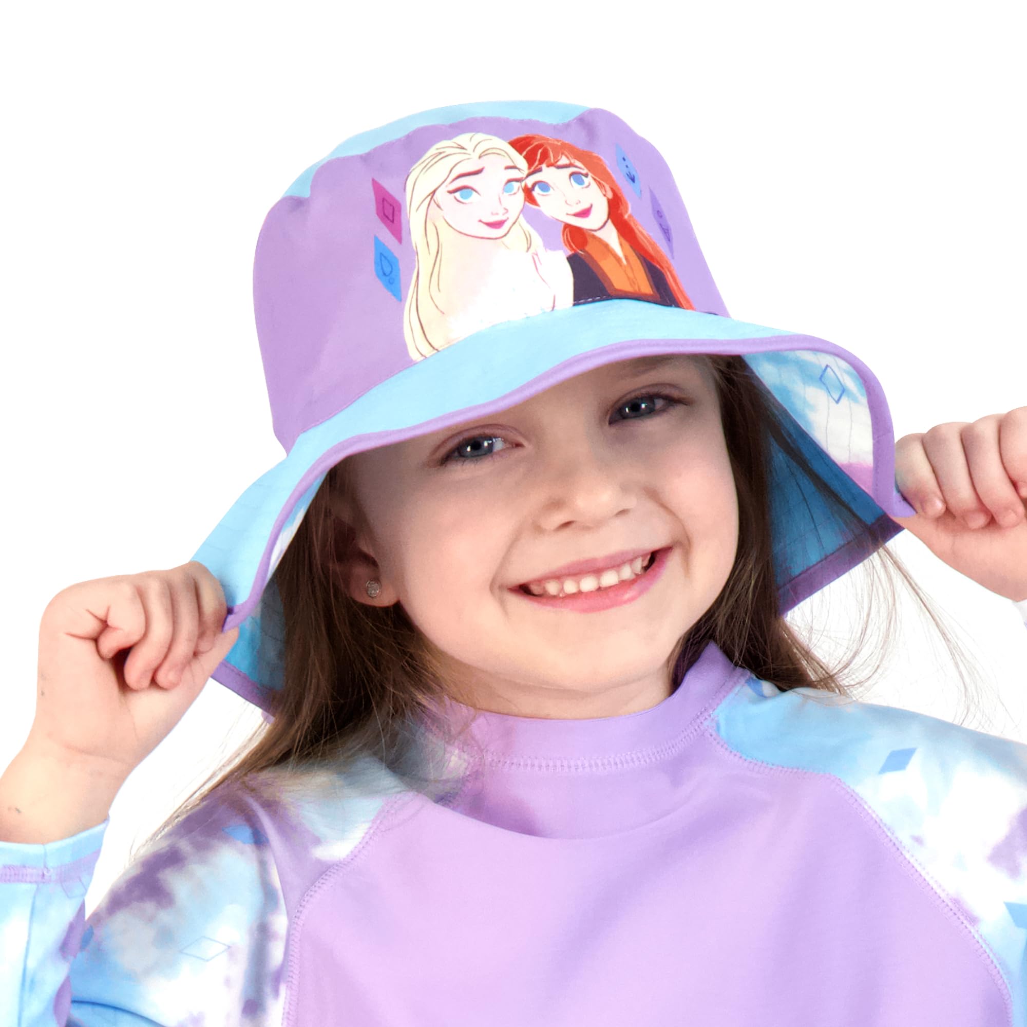 Disney Fischerhut für Mädchen, Eiskönigin für Kleinkinder von 3–4 Jahren und Kinder-Sonnenhut für Kinder im Alter von 5–8 Jahren