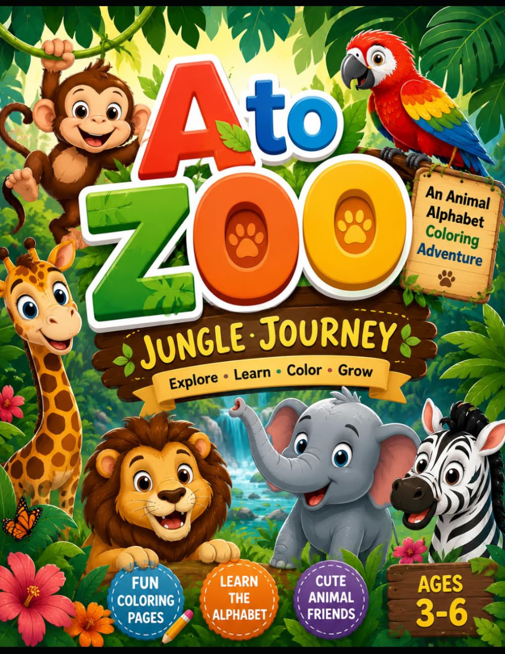 A to ZOO: An Animal Alphabet Coloring Adventure