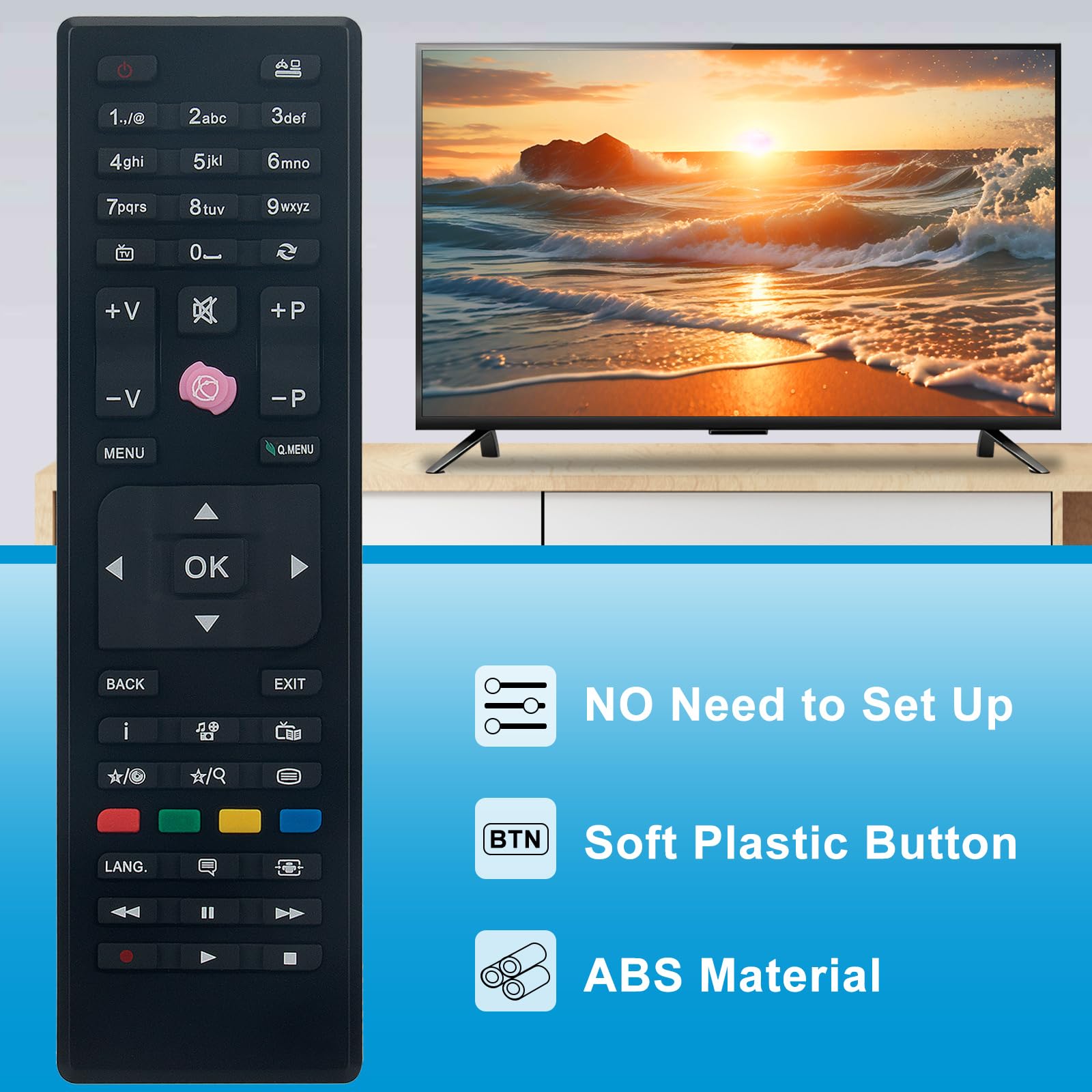 ALLIMITY Telecomando Compatibile con SELECLINE TV 22284-T2 22284 32182(V2) 20265(V2) 40284(V2) 22182(V2) 39182(V2) 19182 32284(V2) 10085158