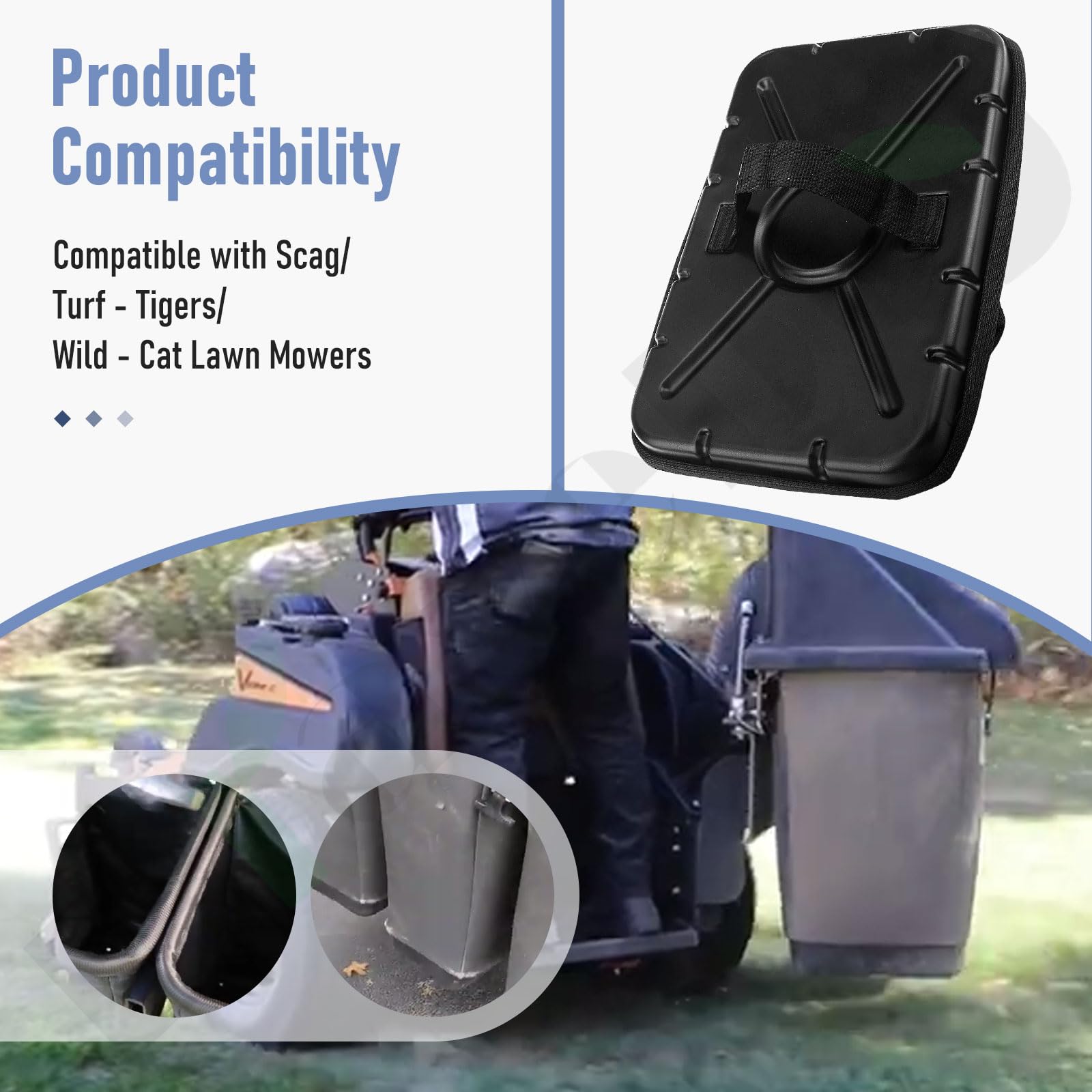 Braveboy 462968 482569 - Bolsa de recogida de césped compatible con cortacésped Scag/Turf - Tigres/Wild - Cat 482384, S462968, 16727