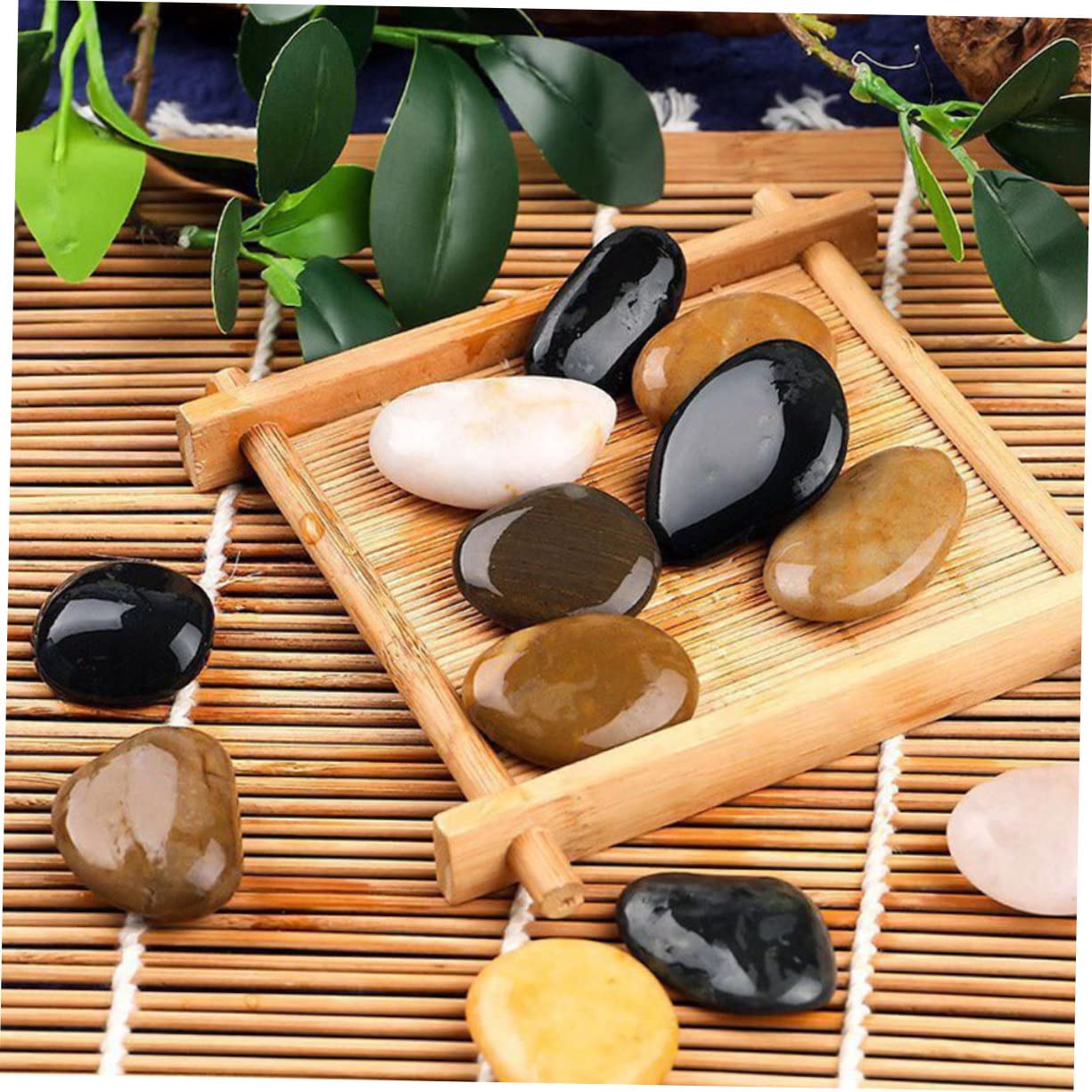 VICASKY Natural Decorative Stones for Aquarium Flowerpots and Landscaping Each Pebbles for Garden and Indoor Decorations