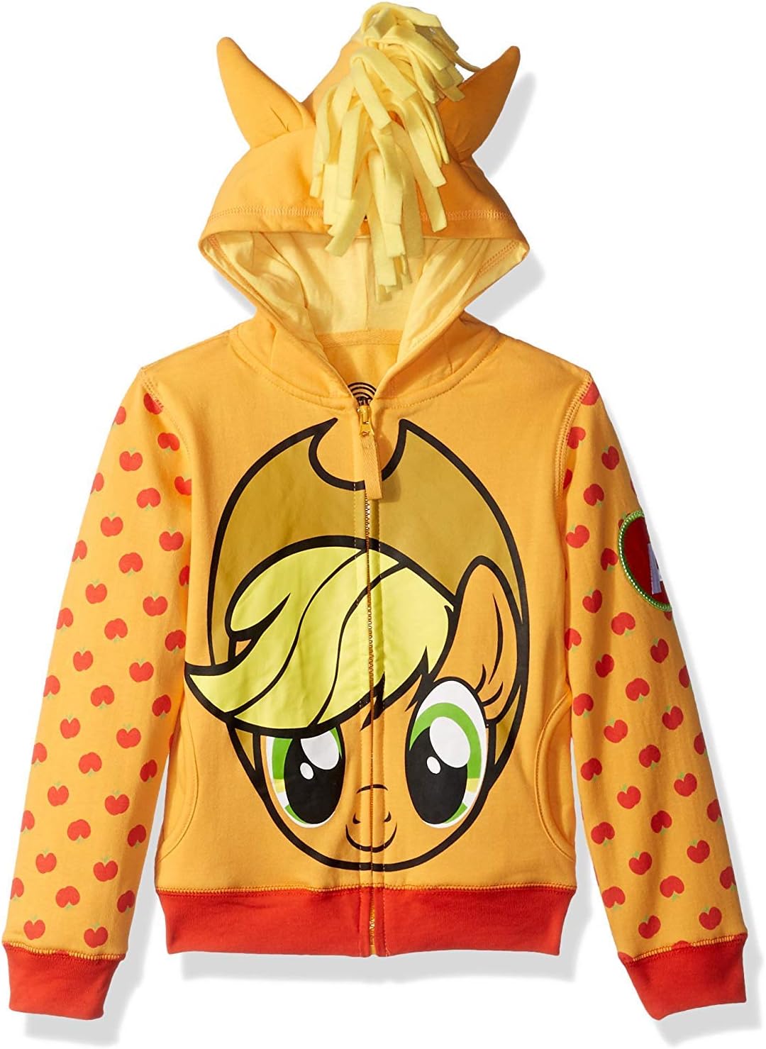girls Apple Jack Costume Zip-up Hoodie Hooded Sweatshirt