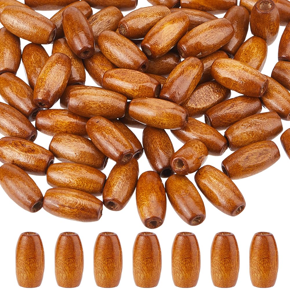 Perles ovales en bois naturel DICOSMETIC pour la fabrication de bijoux